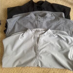 Figs Black and Gray Scrub Tops Bundle (3)